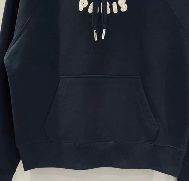 AMI PARIS フード付きパーカー ネイビー L