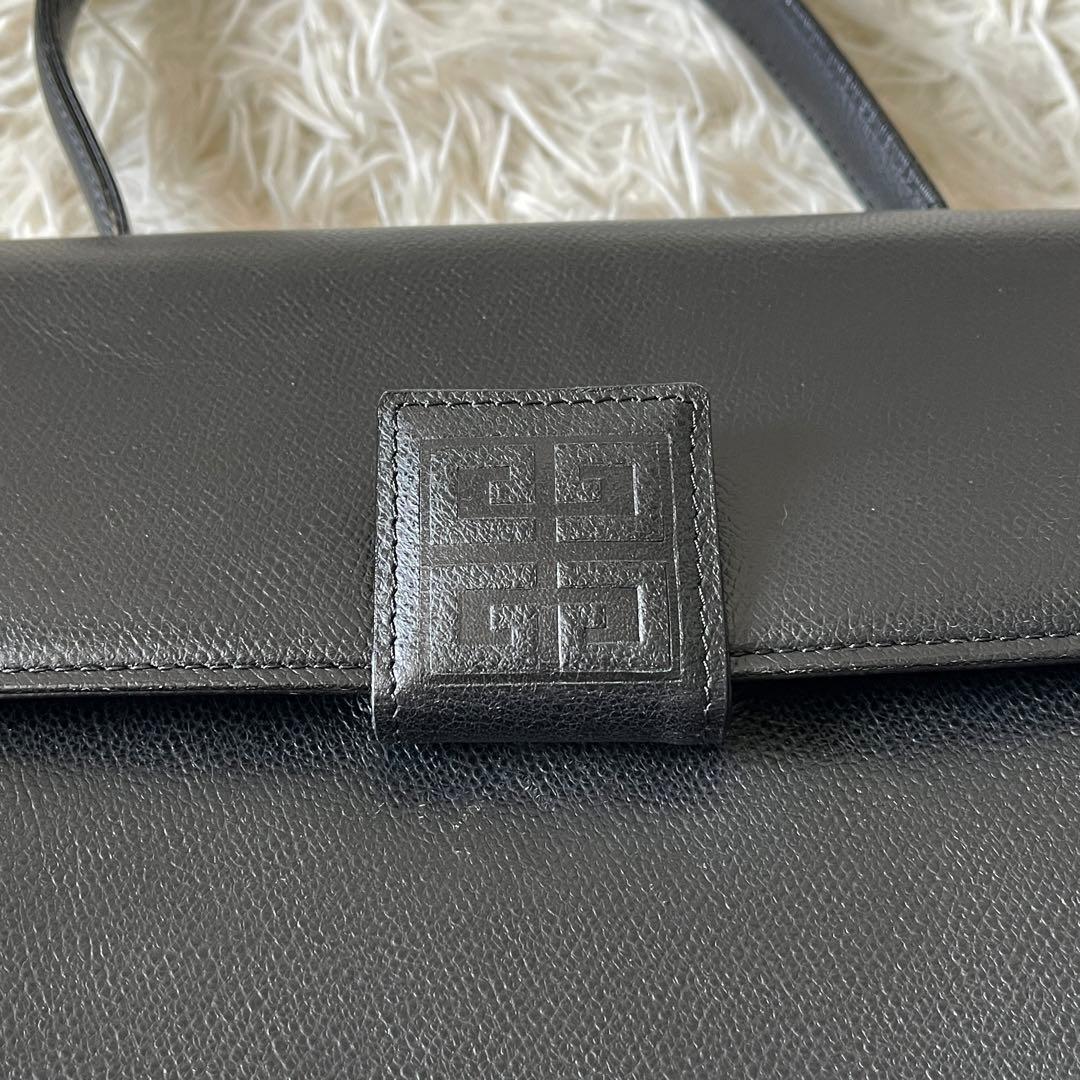 未使用級✨GIVENCHY ジバンシー　ハンドバッグ　冠婚葬祭　ブラック　レザー