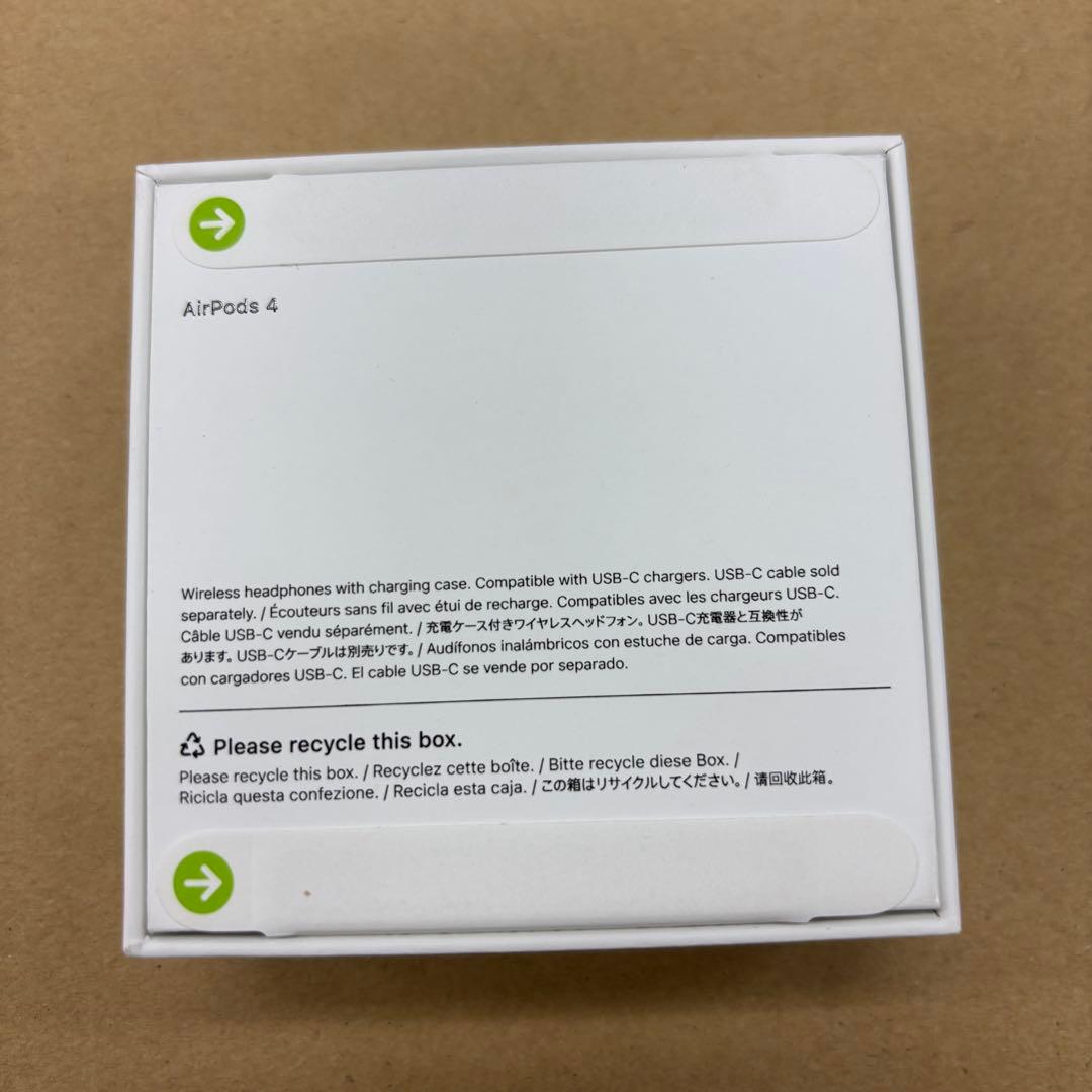 新品未開封　AirPods 4 本体　MXP63J/A
