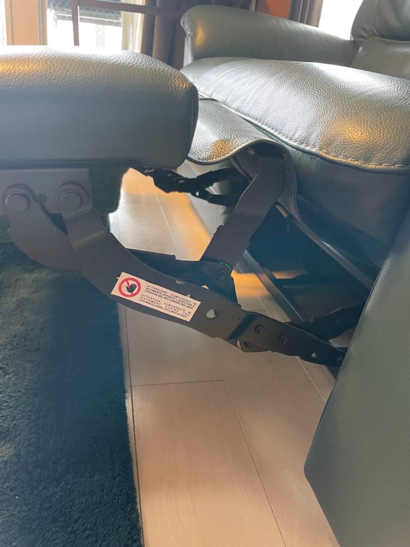 【calia】2人掛け 本革リクライニングソファ