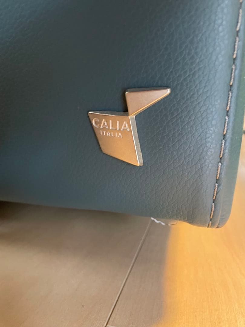 【calia】2人掛け 本革リクライニングソファ