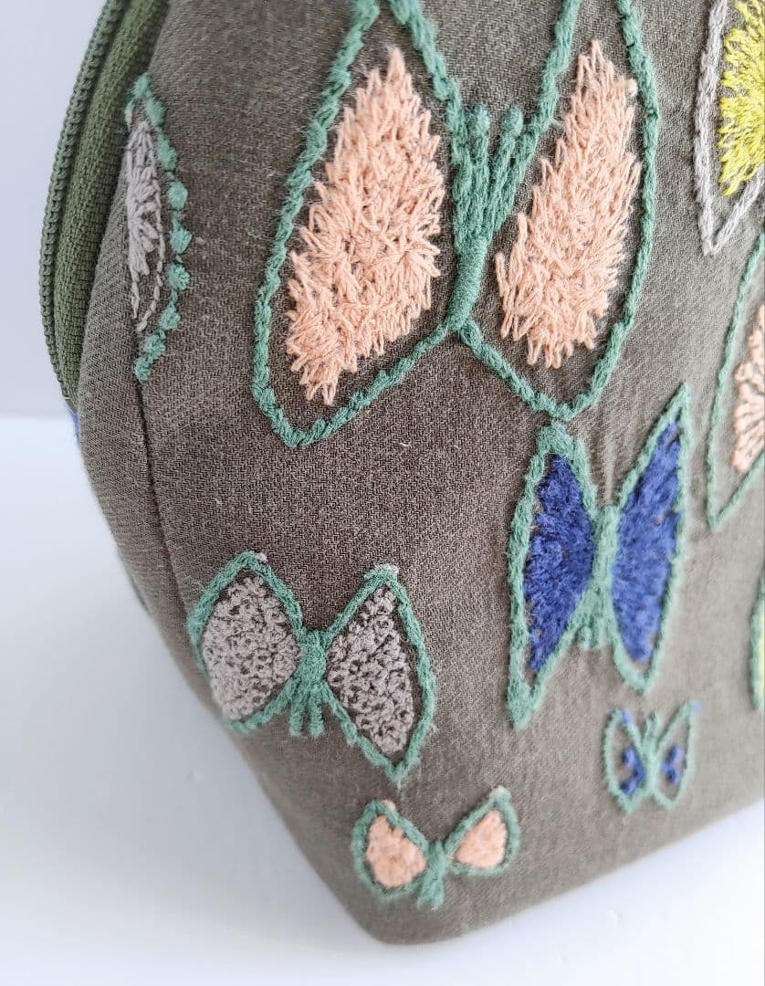 ミナペルホネン　レア　sky flower　ミニサイズまるいショルダーバッグ　秋