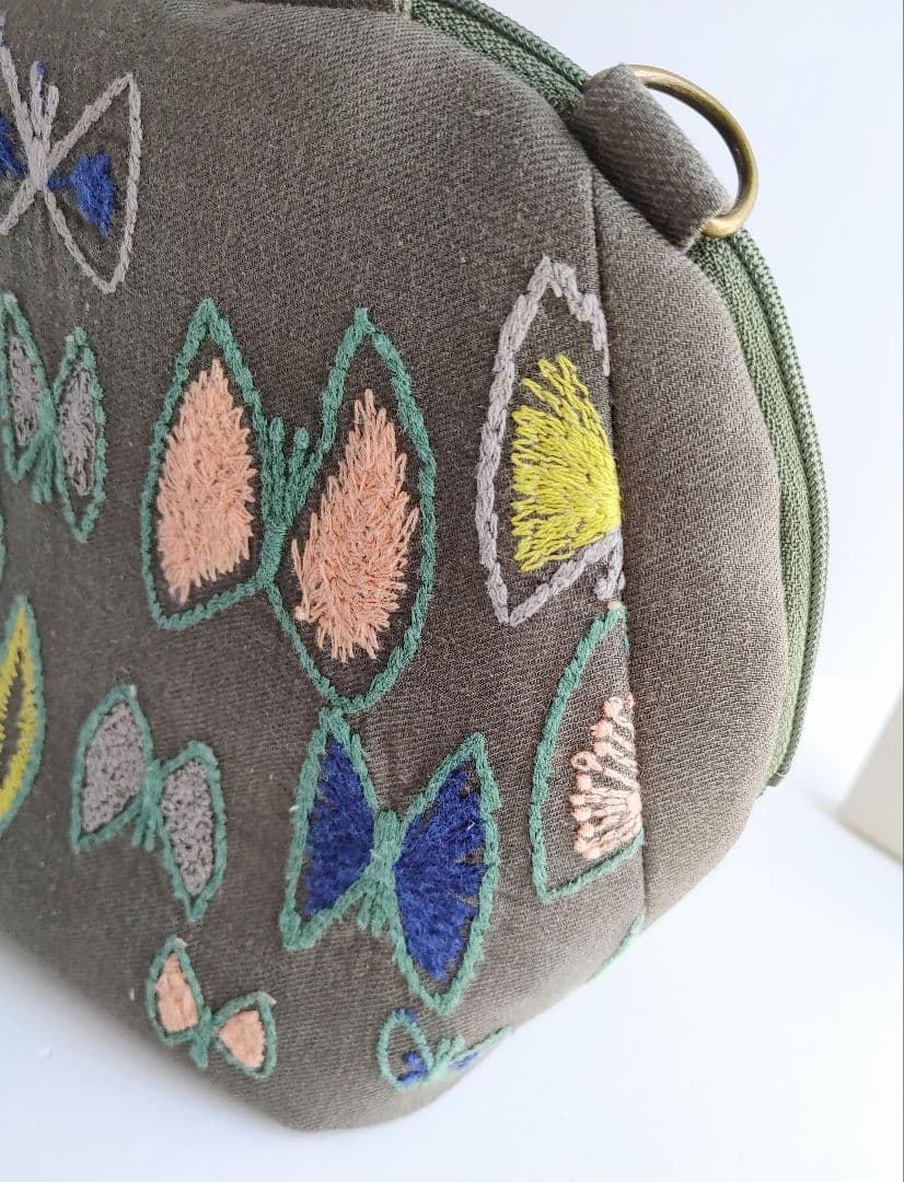 ミナペルホネン　レア　sky flower　ミニサイズまるいショルダーバッグ　秋