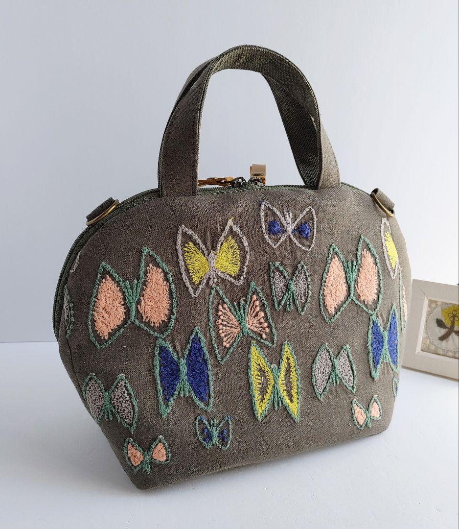 ミナペルホネン　レア　sky flower　ミニサイズまるいショルダーバッグ　秋