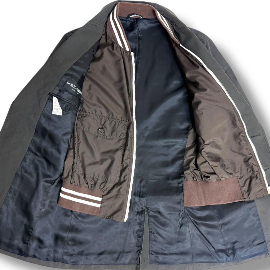 J6379 美品 ドルチェ&ガッバーナ ドッキングジャケット ブラック 46