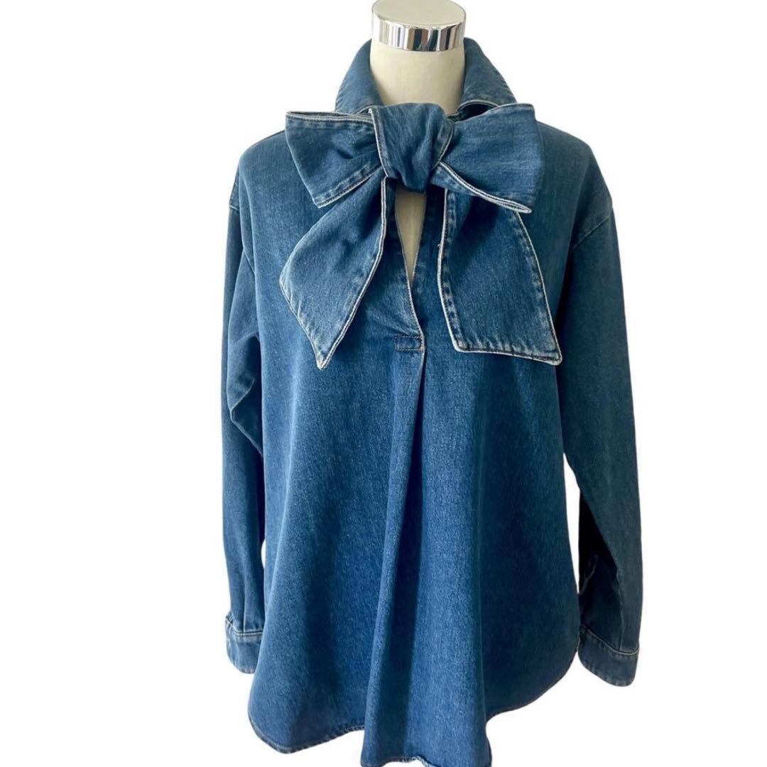 Chloe クロエ デニム棒タイシャツ プルオーバー ジャケット