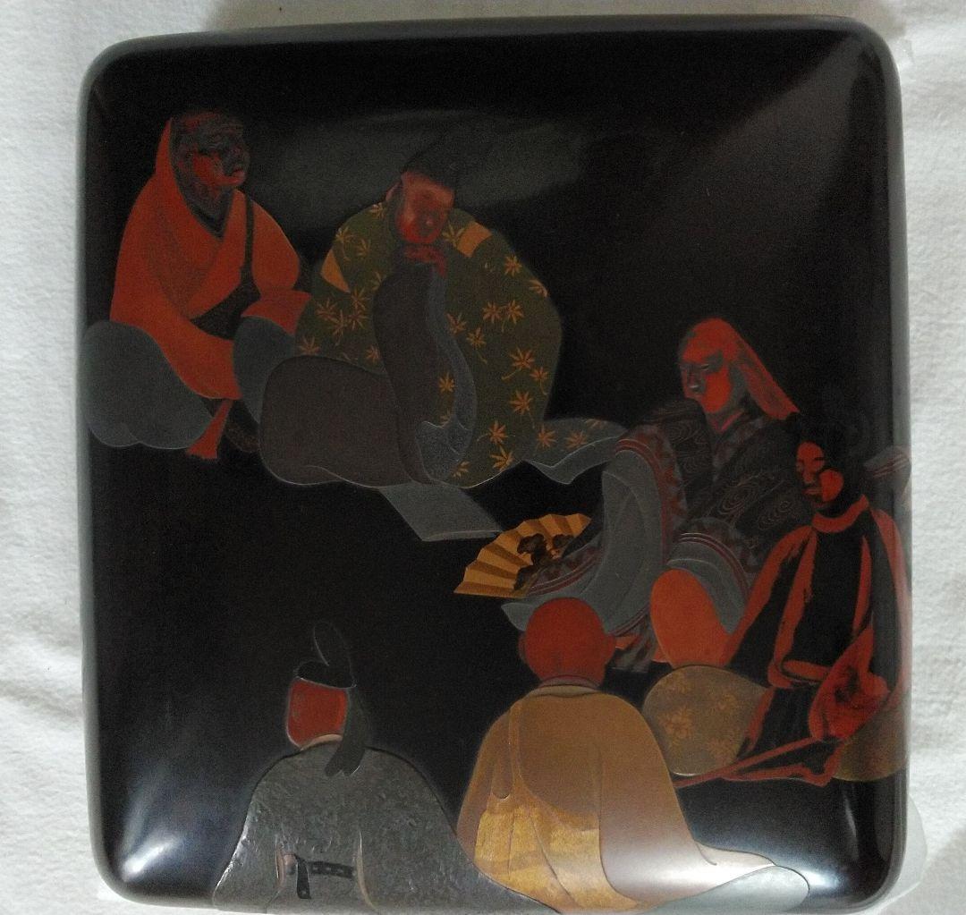 本漆塗り硯箱 六歌仙之図【昭和天皇へ作品献上者】本漆塗り・文箱