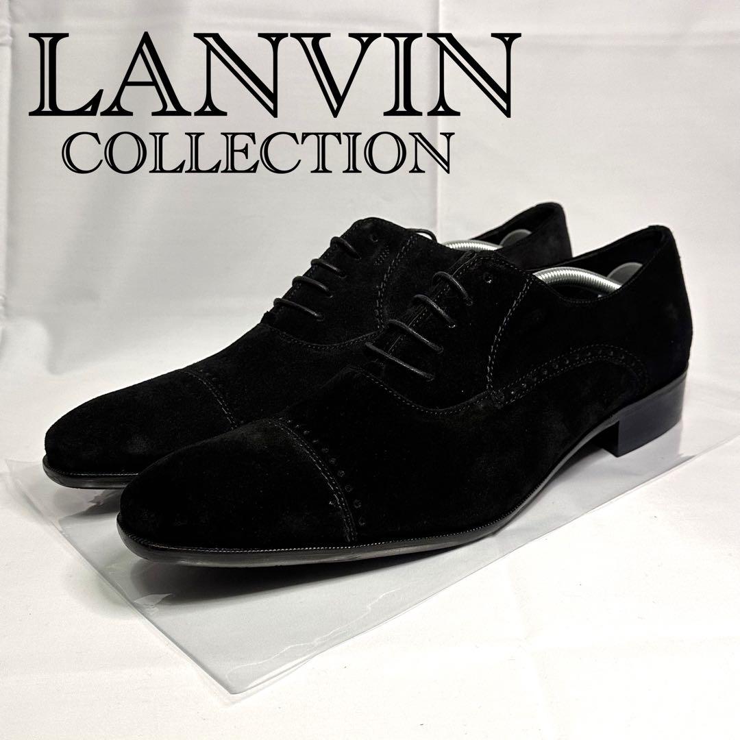 未使用品☆ランバンコレクション☆メンズ☆スエードシューズ☆ブラック☆187