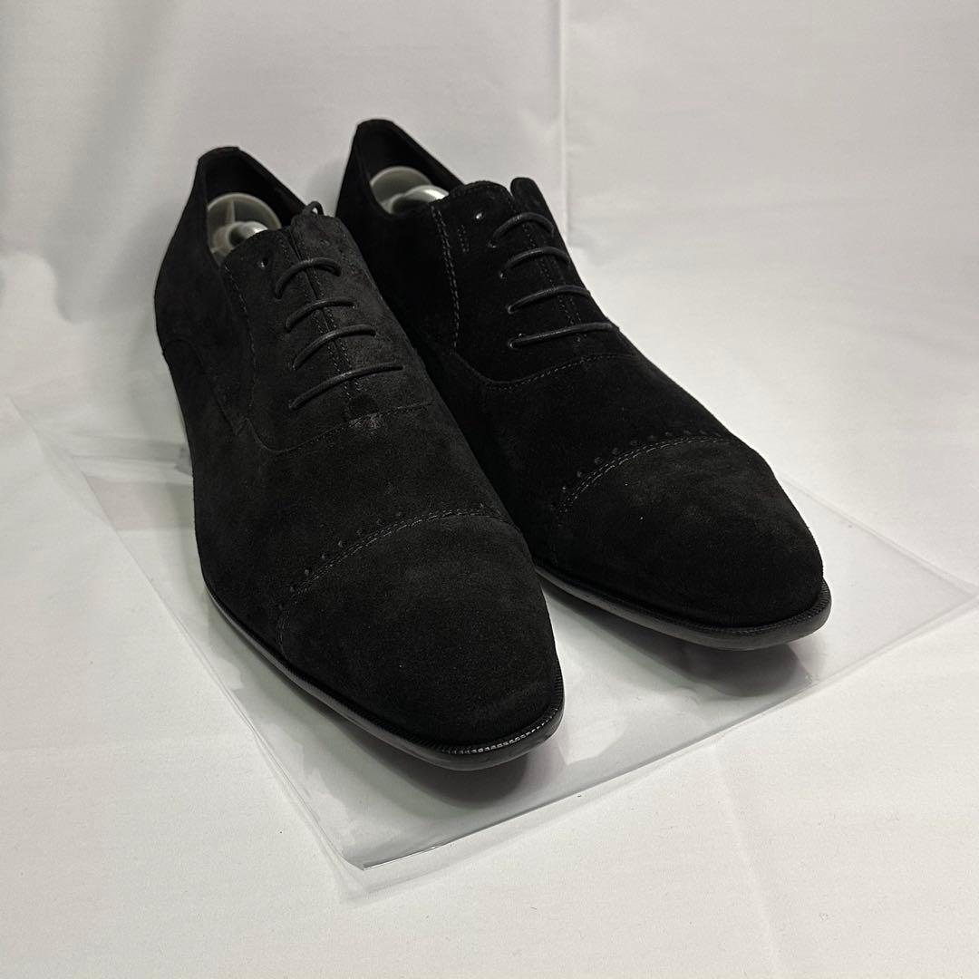 未使用品☆ランバンコレクション☆メンズ☆スエードシューズ☆ブラック☆187