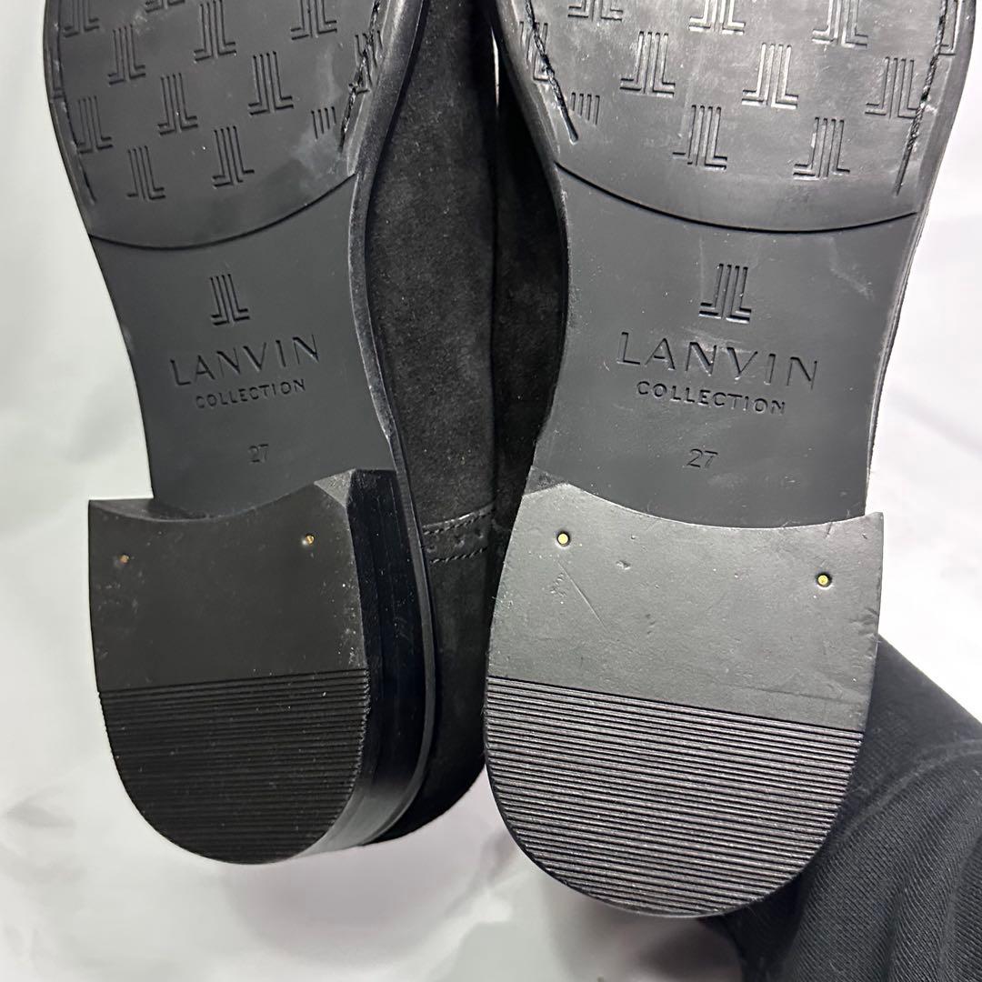 未使用品☆ランバンコレクション☆メンズ☆スエードシューズ☆ブラック☆187