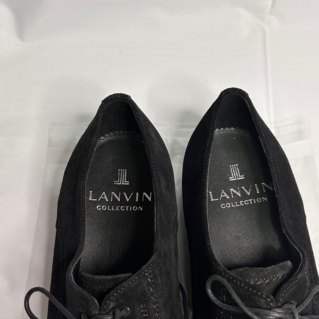 未使用品☆ランバンコレクション☆メンズ☆スエードシューズ☆ブラック☆187