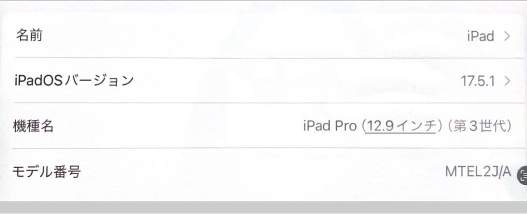 【訳あり美品】iPad Pro 12.9インチ 第３世代Wi-Fi 64GB