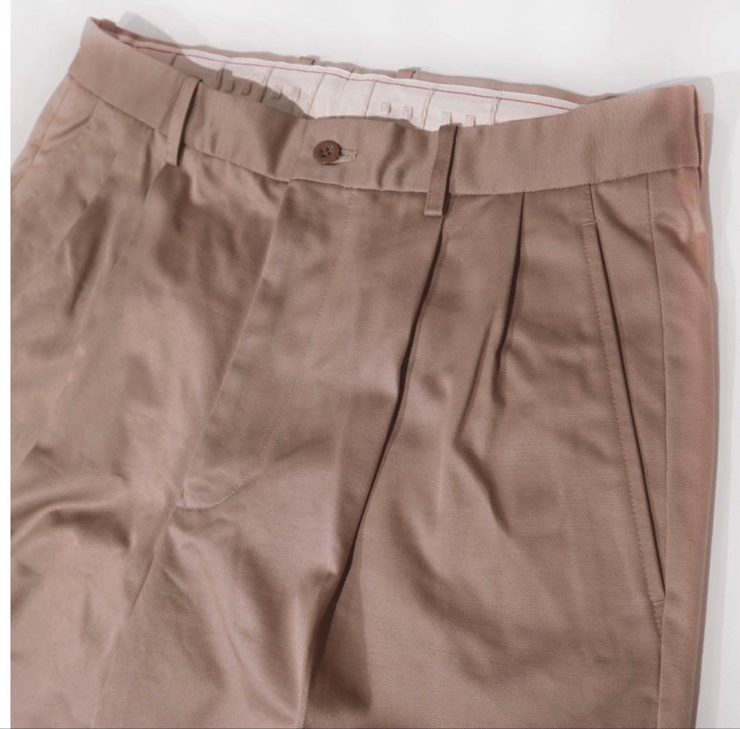 サイベーシック メンズ サンホアキン綿 2タック テーパード トラウザーズ