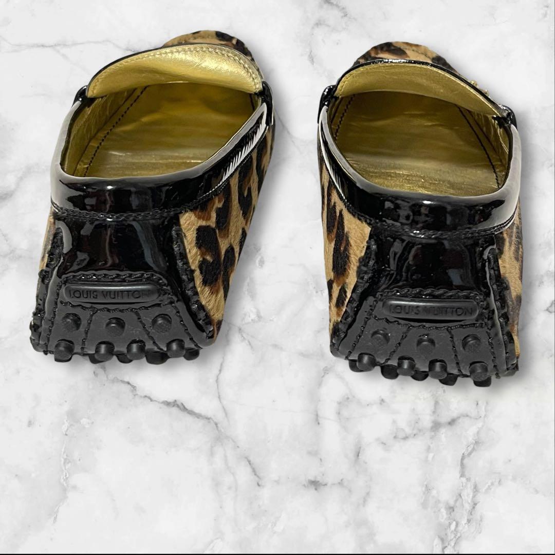 818　LOUIS VUITTON ヒョウ柄 ドライビングシューズ