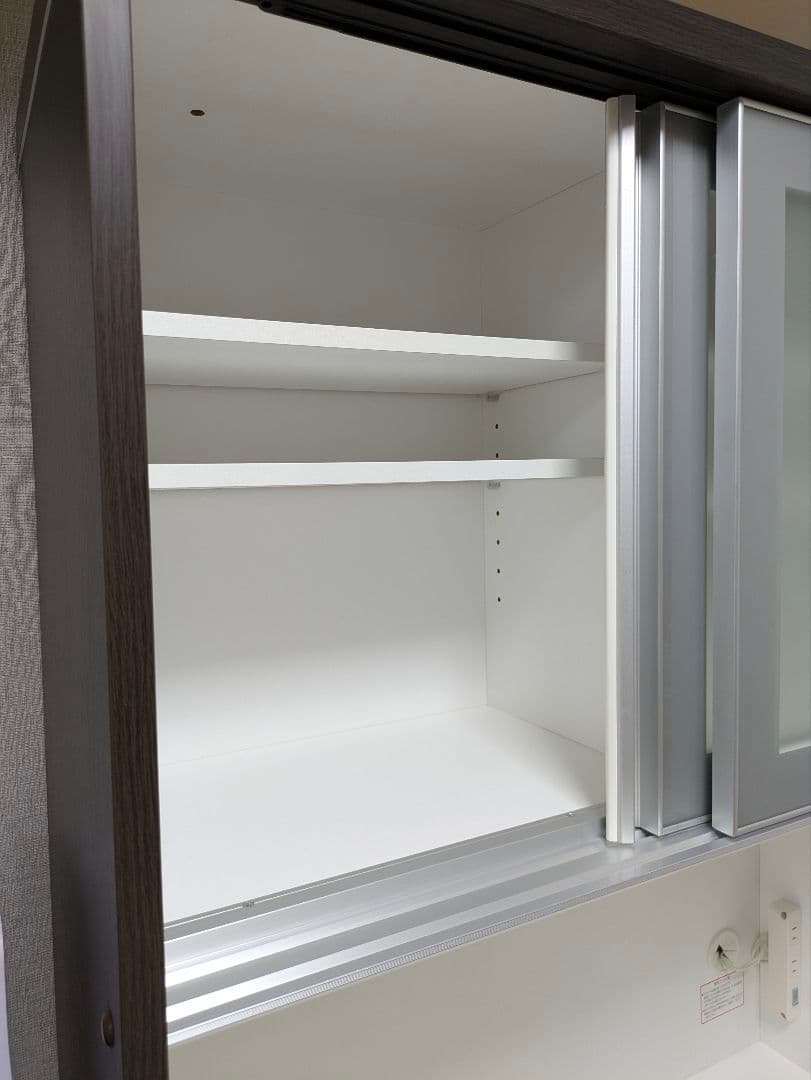 【送料無料】ニトリ キッチンボード レジューム ダークブラウン 食器棚 90cm