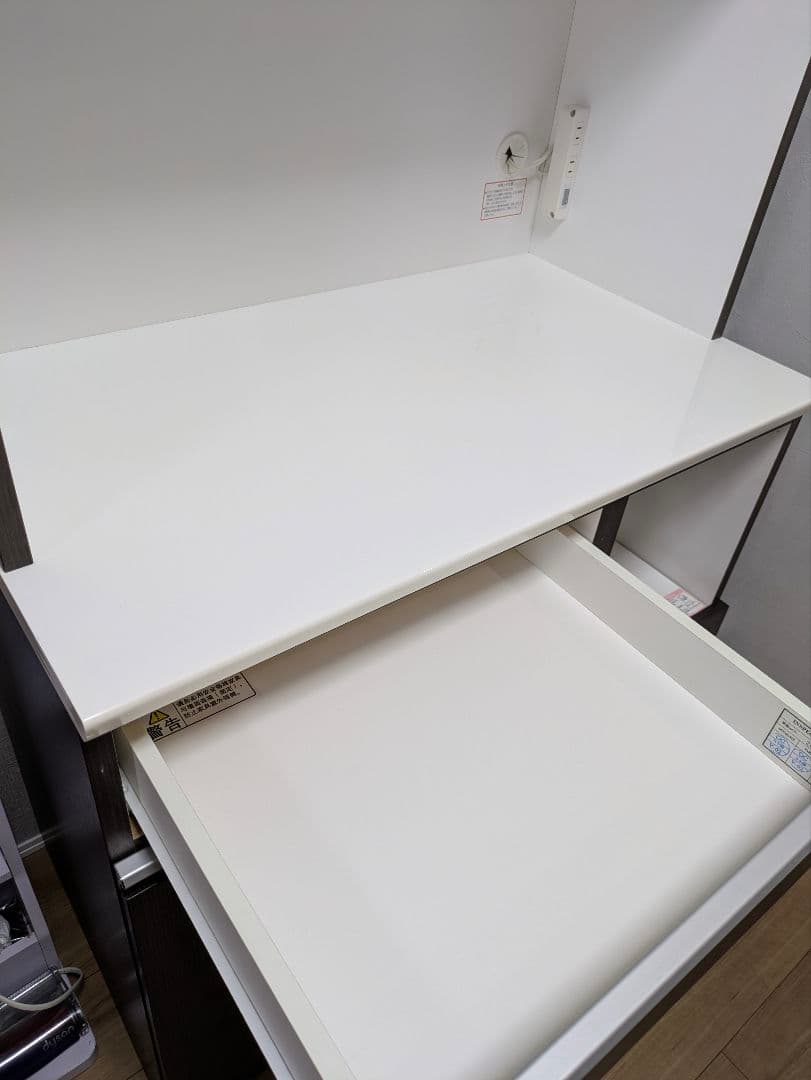 【送料無料】ニトリ キッチンボード レジューム ダークブラウン 食器棚 90cm