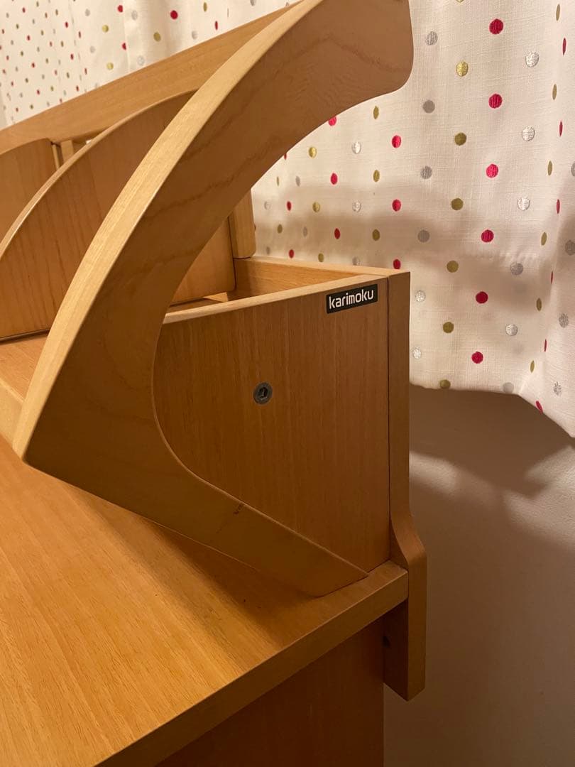 カリモク　学習机　本棚② 学習机3点セット