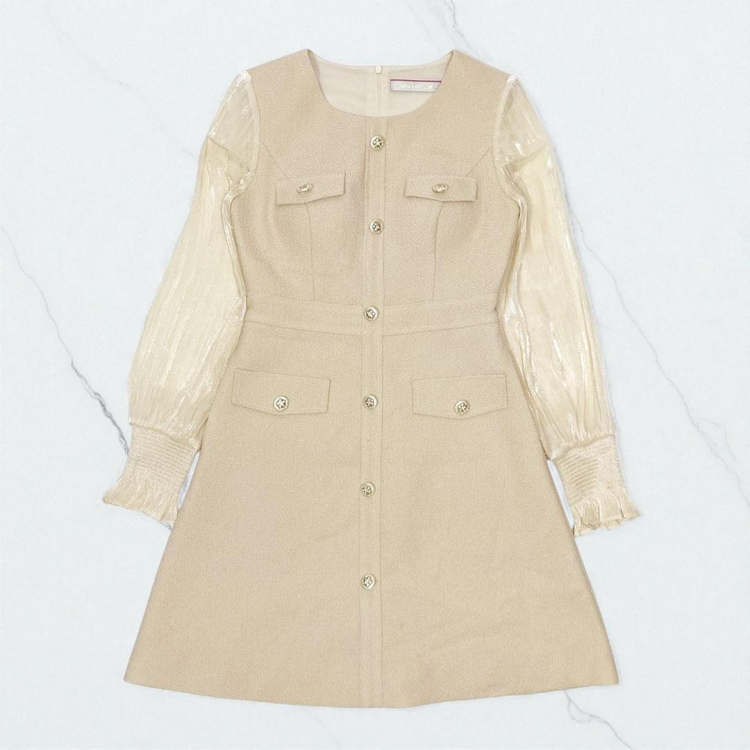 ERUKEI エルケイ シアースリーブ Aライン ミニドレス