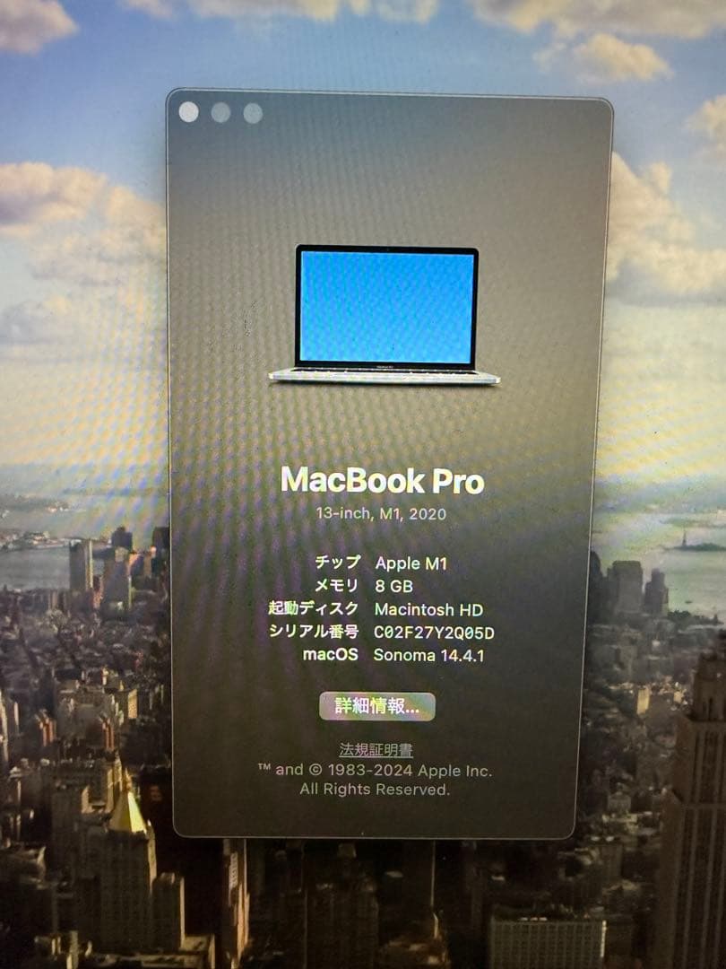 MacBook Pro M1 245GB 8GB バッテリー97%