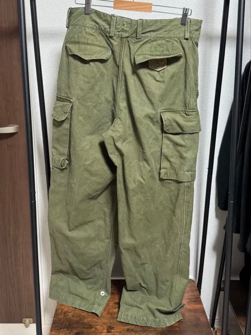実物　フランス軍　M47パンツ　前期　メタルボタン　サイズ45