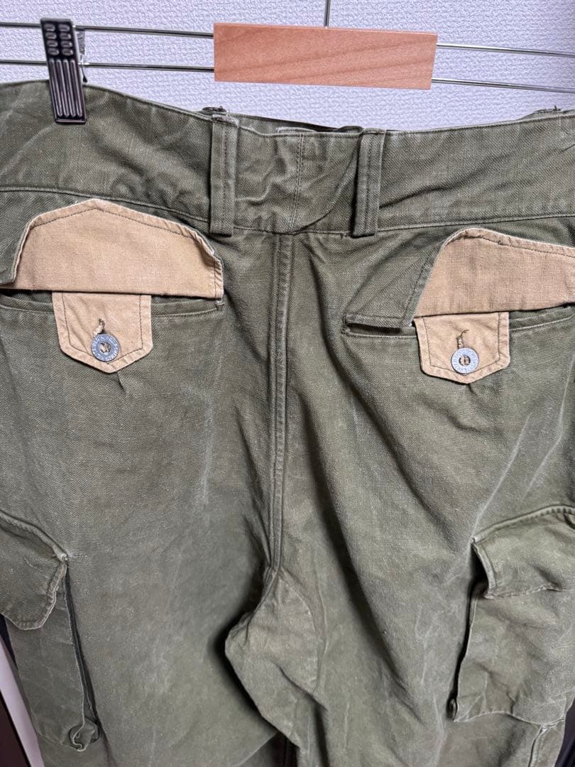 実物　フランス軍　M47パンツ　前期　メタルボタン　サイズ45