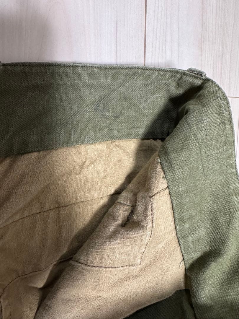 実物　フランス軍　M47パンツ　前期　メタルボタン　サイズ45
