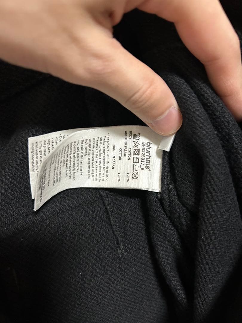 パンツ blurhms 22ss COTTON DRILL 509 TROUSERS