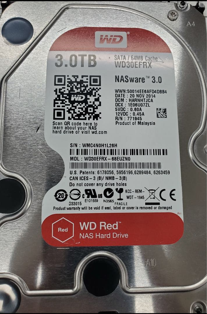WD Red 3TB WD30EFRX ⭐︎HDD