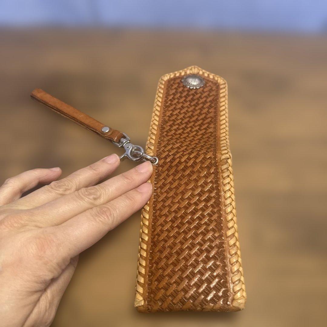 純銀製　さざなみ鍉鍼（てい鍼）船水隆広先生ご考案　手作り革製　鍉鍼ケース付き