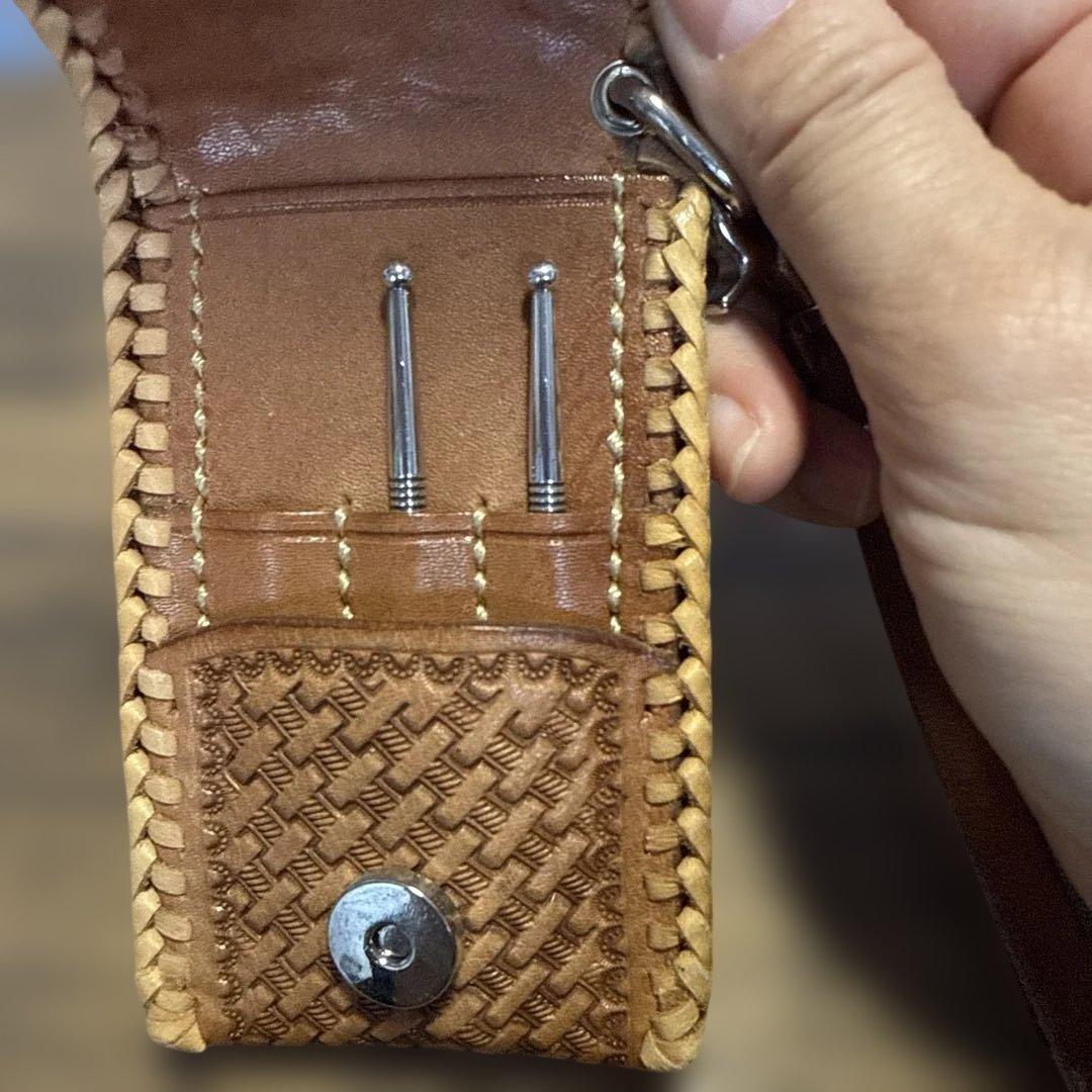 純銀製　さざなみ鍉鍼（てい鍼）船水隆広先生ご考案　手作り革製　鍉鍼ケース付き