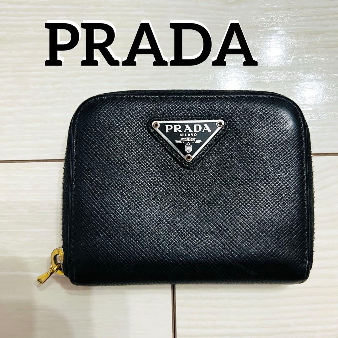 【大人気】PRADA プラダ サフィアーノ ケース レザー ブラック
