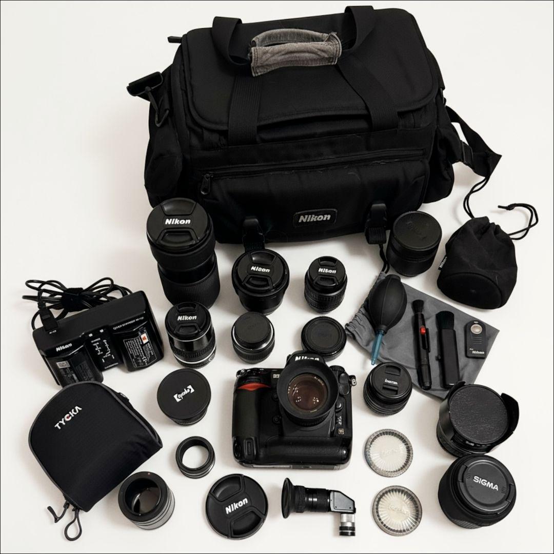 ★訳あり★Nikon D3 一眼レフカメラ レンズ8本セット　バッテリー3本