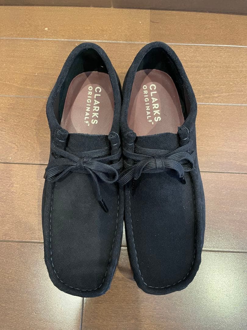 Clarks クラークス ワラビー Wallabee 黒 スエード UK8