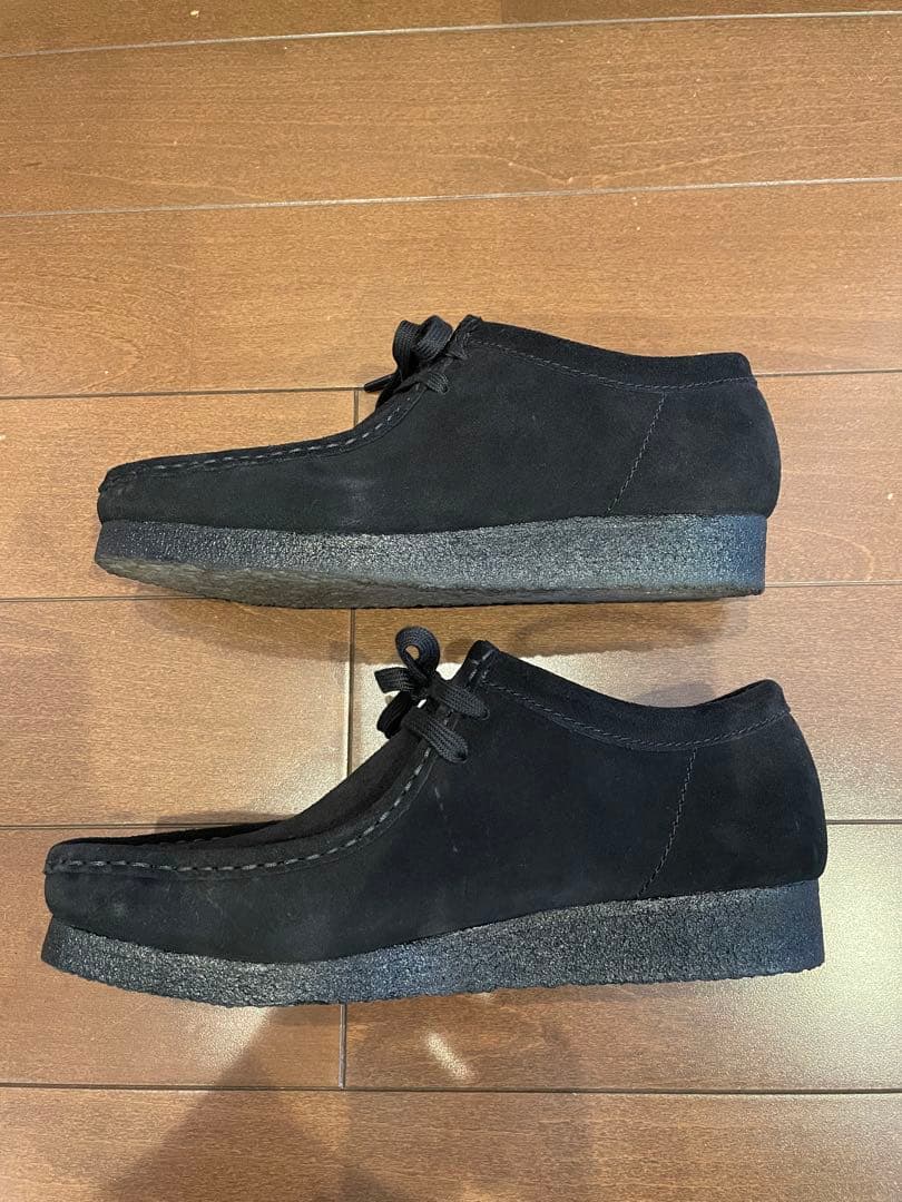 Clarks クラークス ワラビー Wallabee 黒 スエード UK8
