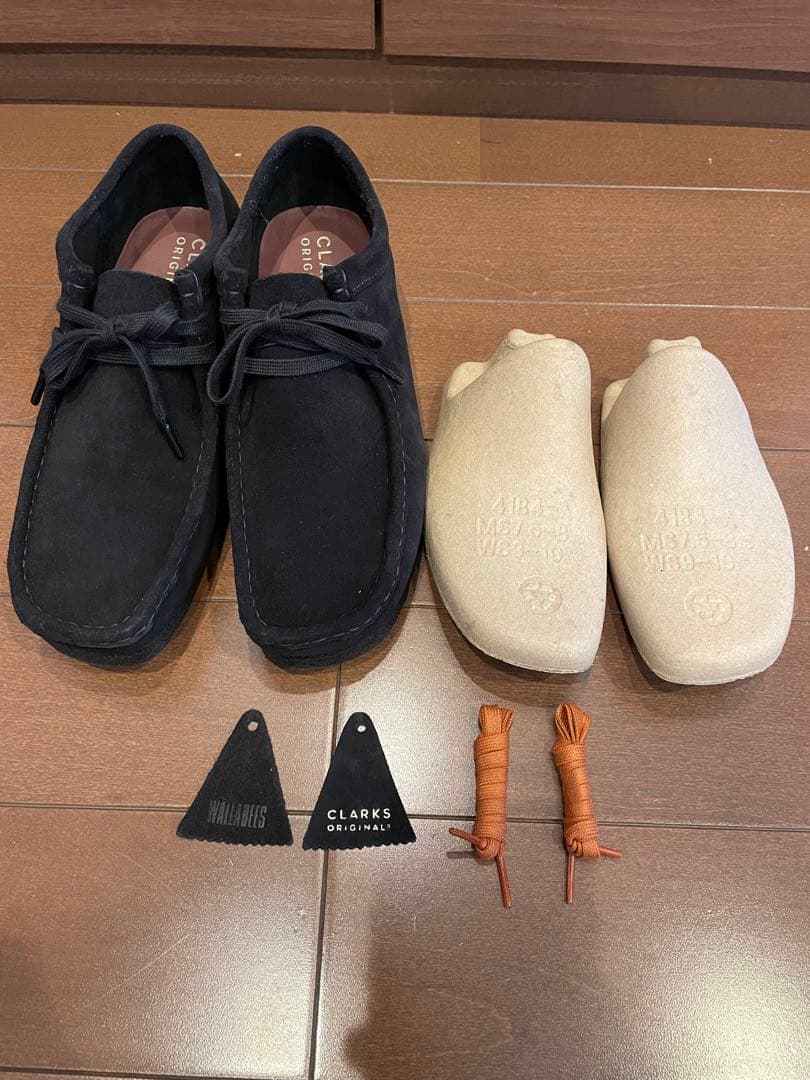 Clarks クラークス ワラビー Wallabee 黒 スエード UK8