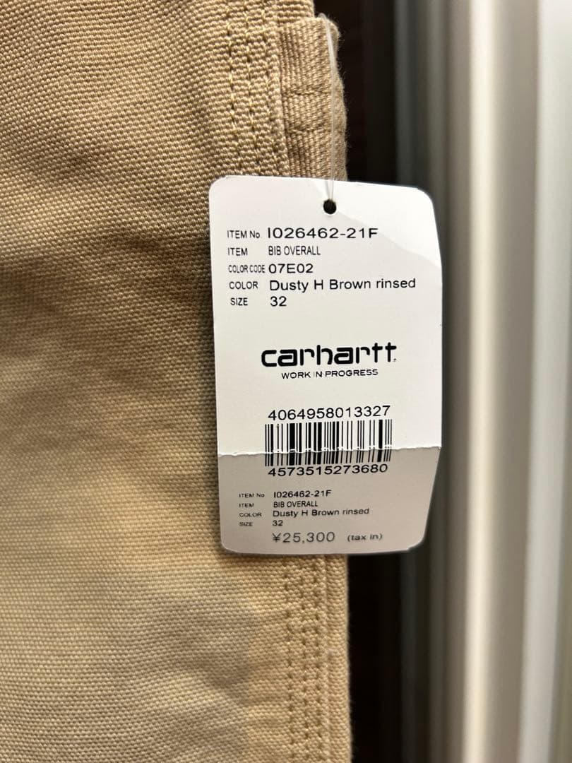 タグ付き未使用‼︎Carharttオーバーオール 1026462-21Fサイズ32