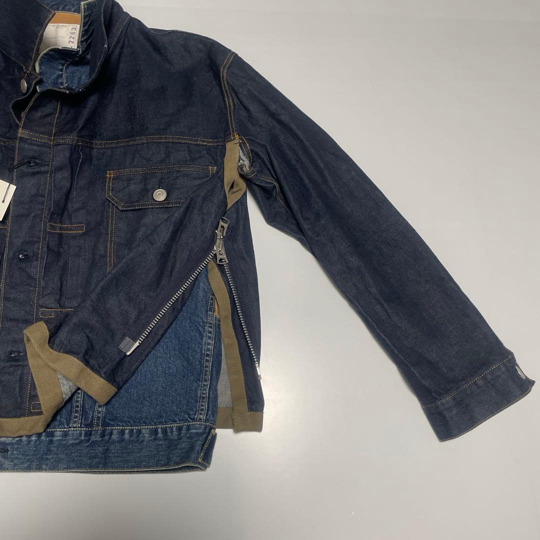 Sacai レイヤードデニムジャケット　綾野剛着用モデル リジット　ブルーデニム