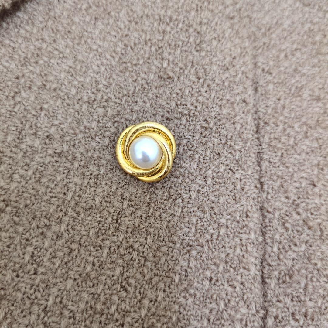 インゲボルグ　ピンクハウス ダブルブレスト ジャケット　金パールボタン花柄ウール