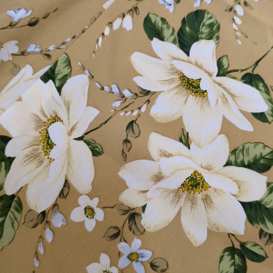 インゲボルグ　ピンクハウス ダブルブレスト ジャケット　金パールボタン花柄ウール