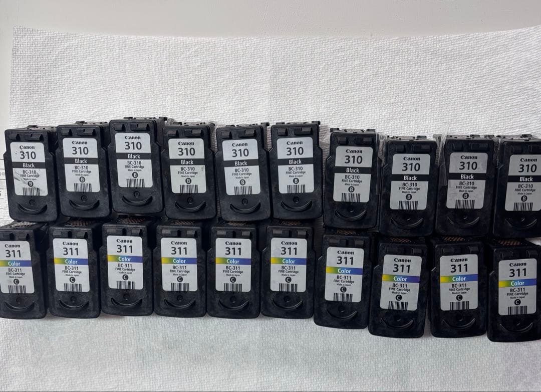 使用済み　インクカートリッジセット