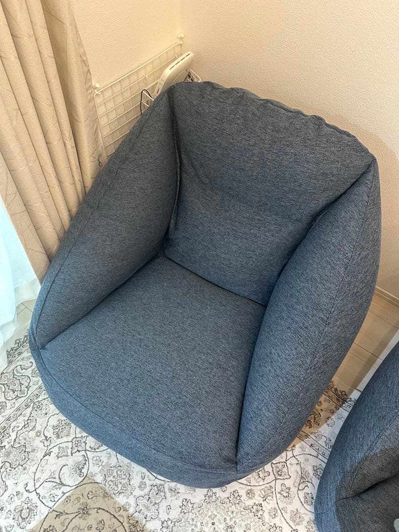 ★ほぼ新品★ 無印良品　空気できたソファ　ネイビー