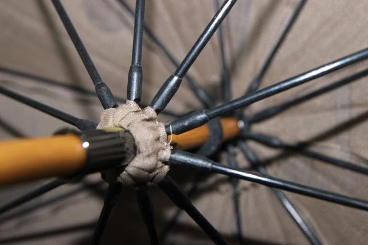 小宮商店 KOMIYA 柿渋染め 長傘 日傘 麻100％ パラソル 高級日傘