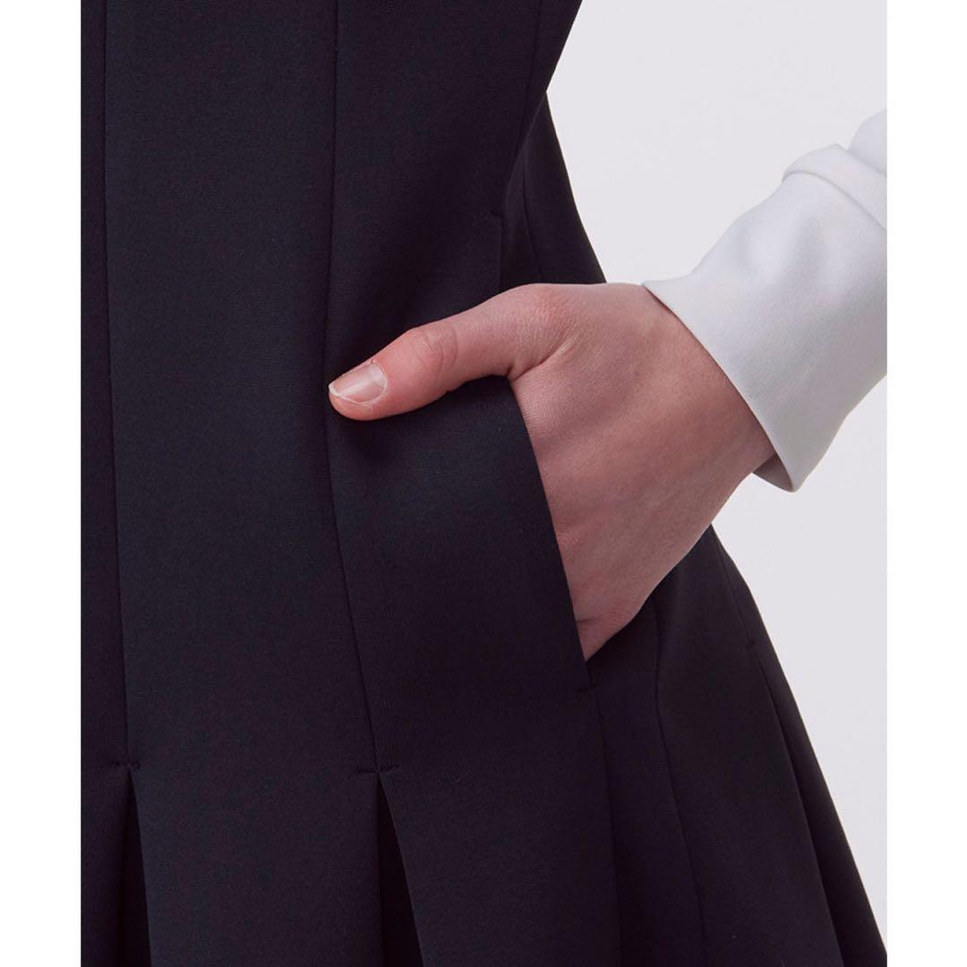 ランバンスポール タックワンピース ネイビー ゴルフウェア テニスウェア