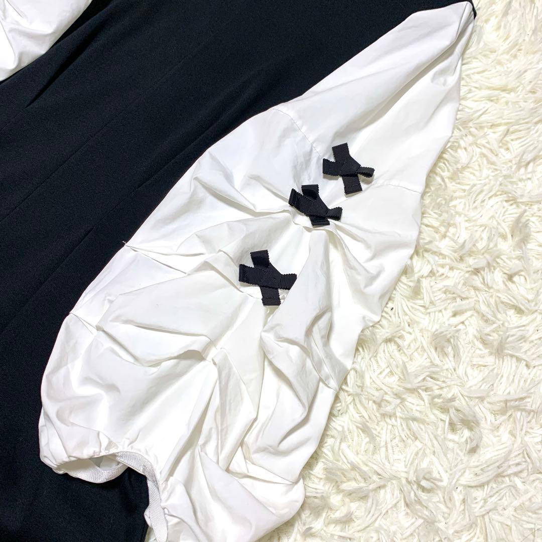 美品✨2023 エムズグレイシー ボリュームスリーブチュニック 40 リボン