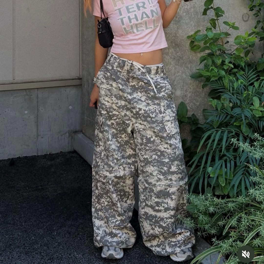 迷彩 ワークパンツ ギャル HTH