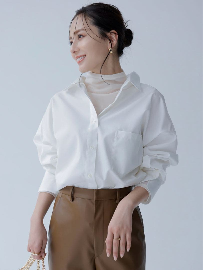 anuans スタンダードシャツ　ホワイト