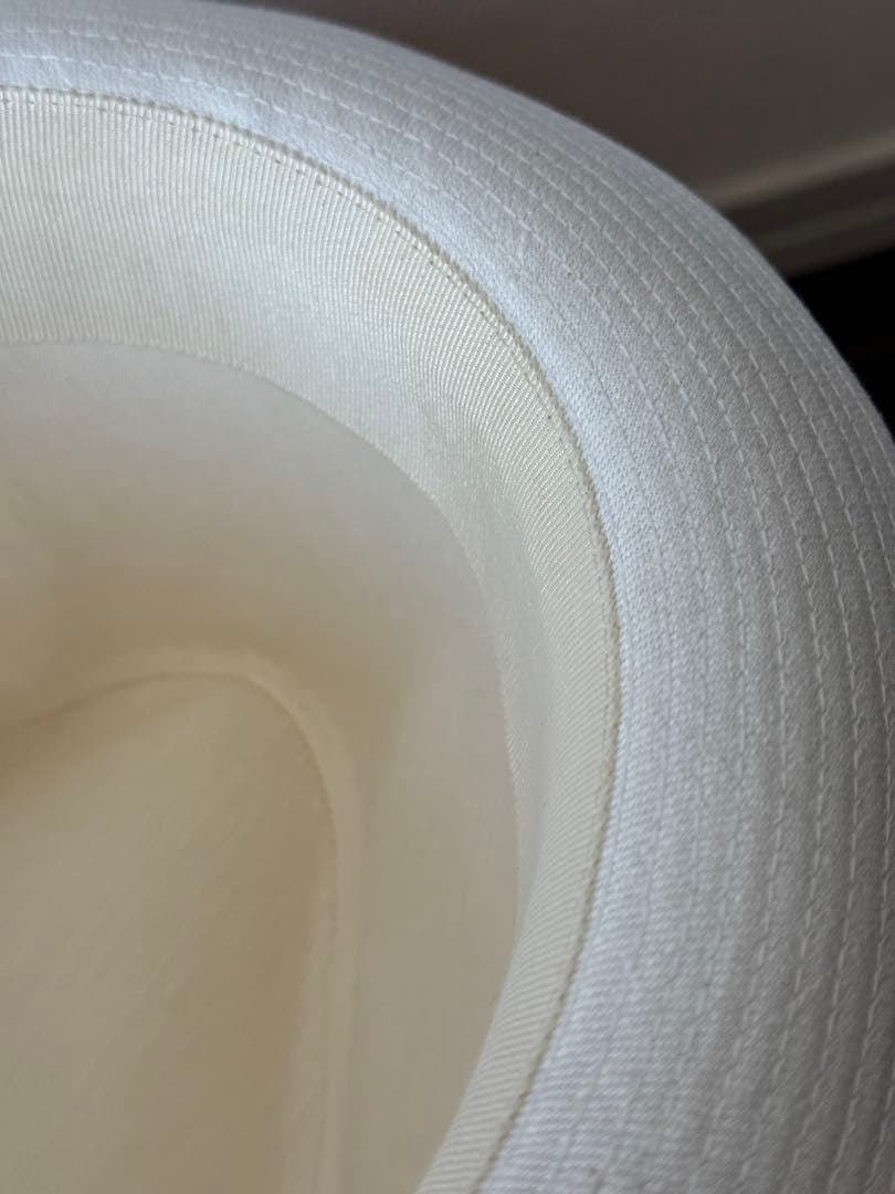 HERMES ホワイト ブラック ハット 59 エルメス パナマハット