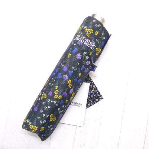 マッキントッシュ 晴雨兼用傘 折りたたみ傘 スノーブルガーデン ディープブルー