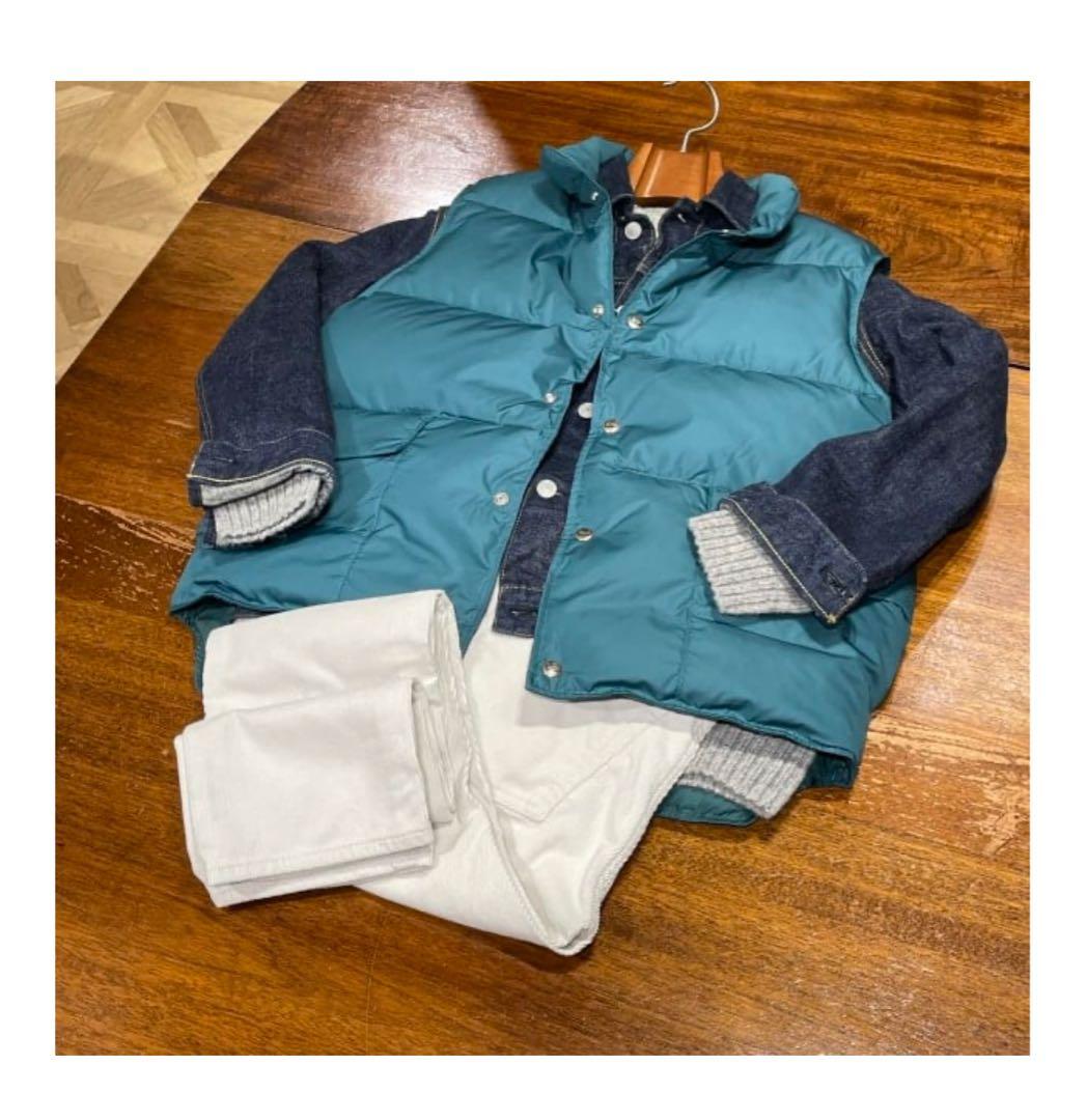 【美品】　beams f 別注　 woolrich ダウンベスト