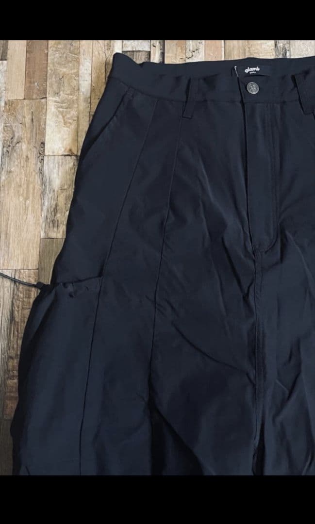 完売品　「GRAMB」Black Layered Rib Cargo Pants